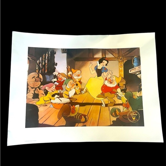 Snow White And The Seven Dwarfs Lithograph Disney Store Exclusive 1994 - Picture 1 of 2